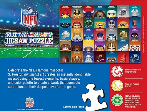 Miniatura 3 de NFL Mascots - Rompecabezas de 100 piezas para niños, producto oficial de la NFL, 14 x 19 pulgadas