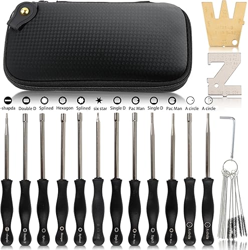 MOTOALL 12 piezas de herramienta de ajuste de carburador Kit de ajuste de carbohidratos con herramienta de palanca de medición ZT-1 500-13 para