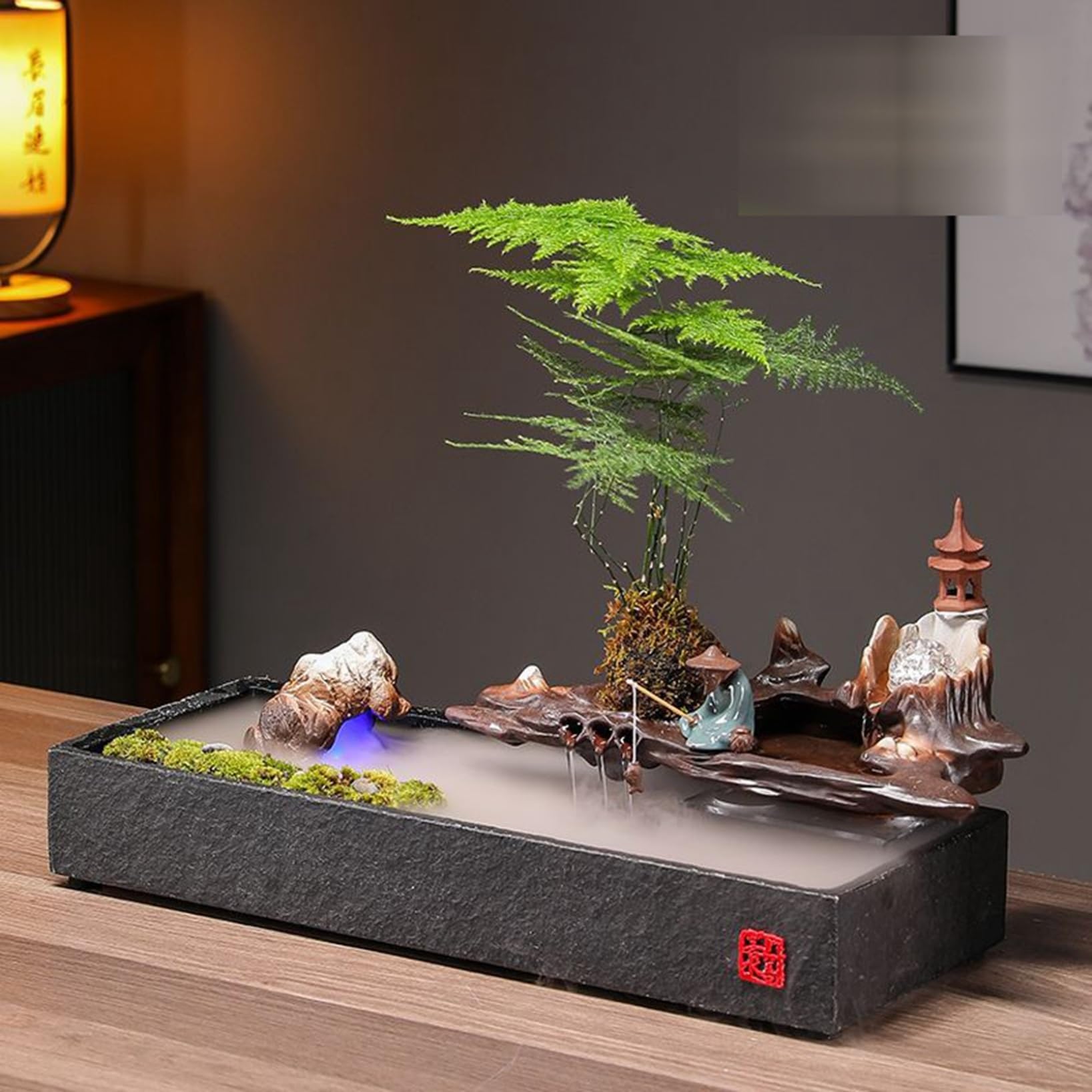 綺麗な置物 Amazon.co.jp: Fenteer 3層 インテリア卓上噴水