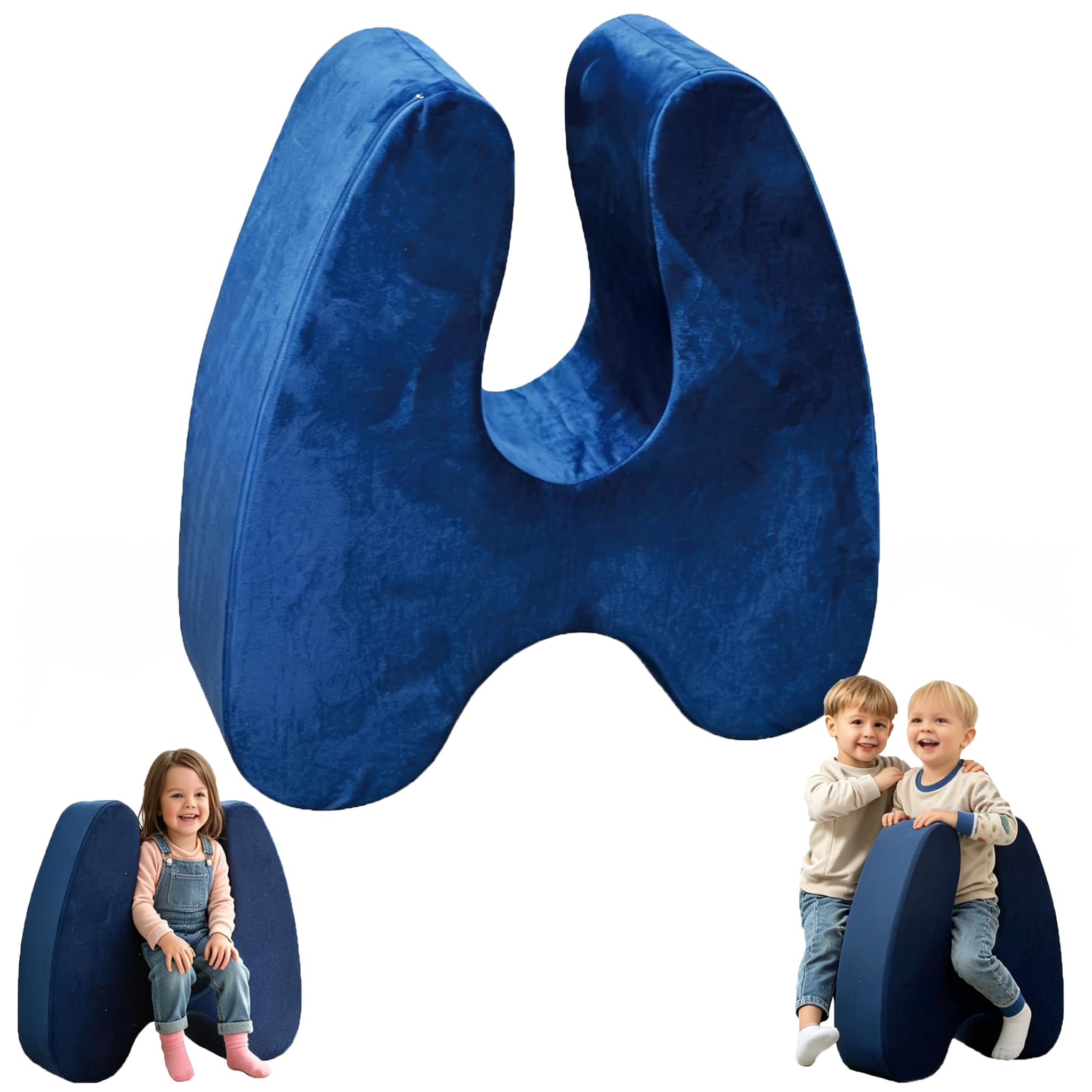 AIYJWXINP Sensory Squeeze Chair for Kids Autism, Calming Compression Seat with Gentle Rocking Motion, Adaptive Sensory Seating, Soft Velvet Chair with Removable & Machine Washable Cover