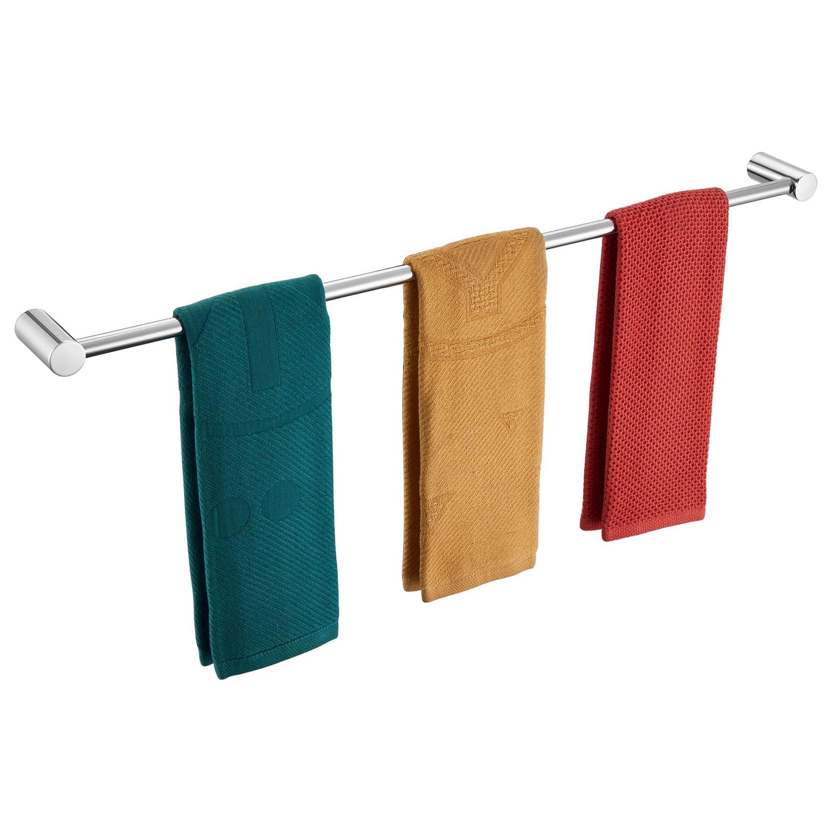KOKOSIRI Porte-Serviettes chromé 91,4 cm pour Salle de Bain et Toilettes, Fixation Murale, Accessoires de Salle de Bain en Acier Inoxydable Poli, B4007CH-L36