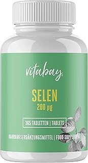 Selenomax (Selen) 200 mcg - wegański - Made in Germany (60 wegańskich tabletek)