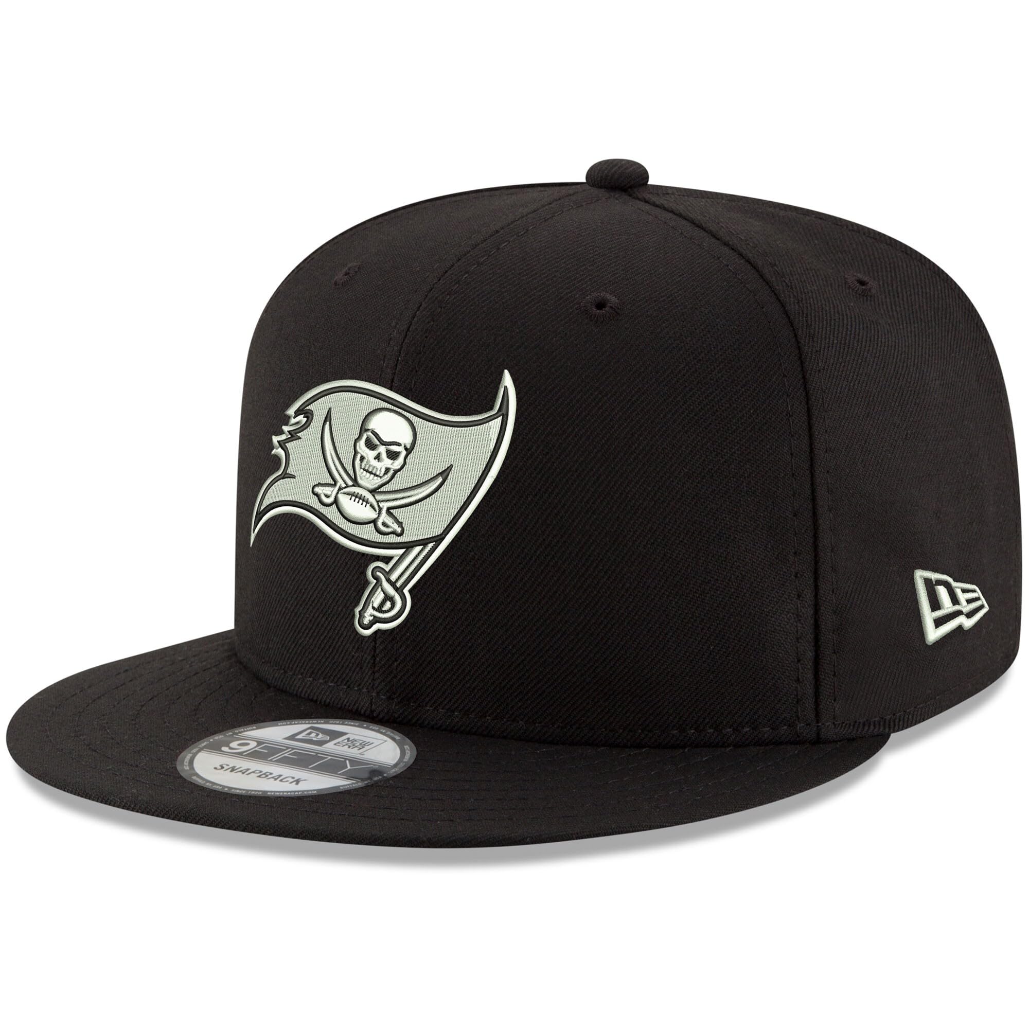 New Era NFL 9FIFTY Black/White Adjustable Snapback Hat Cap One Size Fits All, Tampa Bay Buccaneers, One Size โ image 1