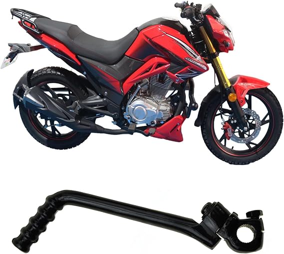 16mm Adjustable Kick Starter Pedal Lever For 140cc 150cc 160cc 200cc 250cc Pit Dirt Bike Motorcycles - Black Stainless Steel (16mm)