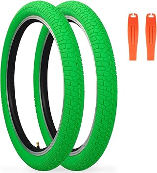 WEEROCK Bike Tire 20 Inch Tires 2 Pack 20 x 2.125 Folding Bead Replacement Tyre with/Without 20 Inch Inner Tubes for 20" Bicycles, MTB, Mountain Bike, BMX
