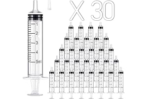 5ml Sterile Plastic Syringes, 30-Count