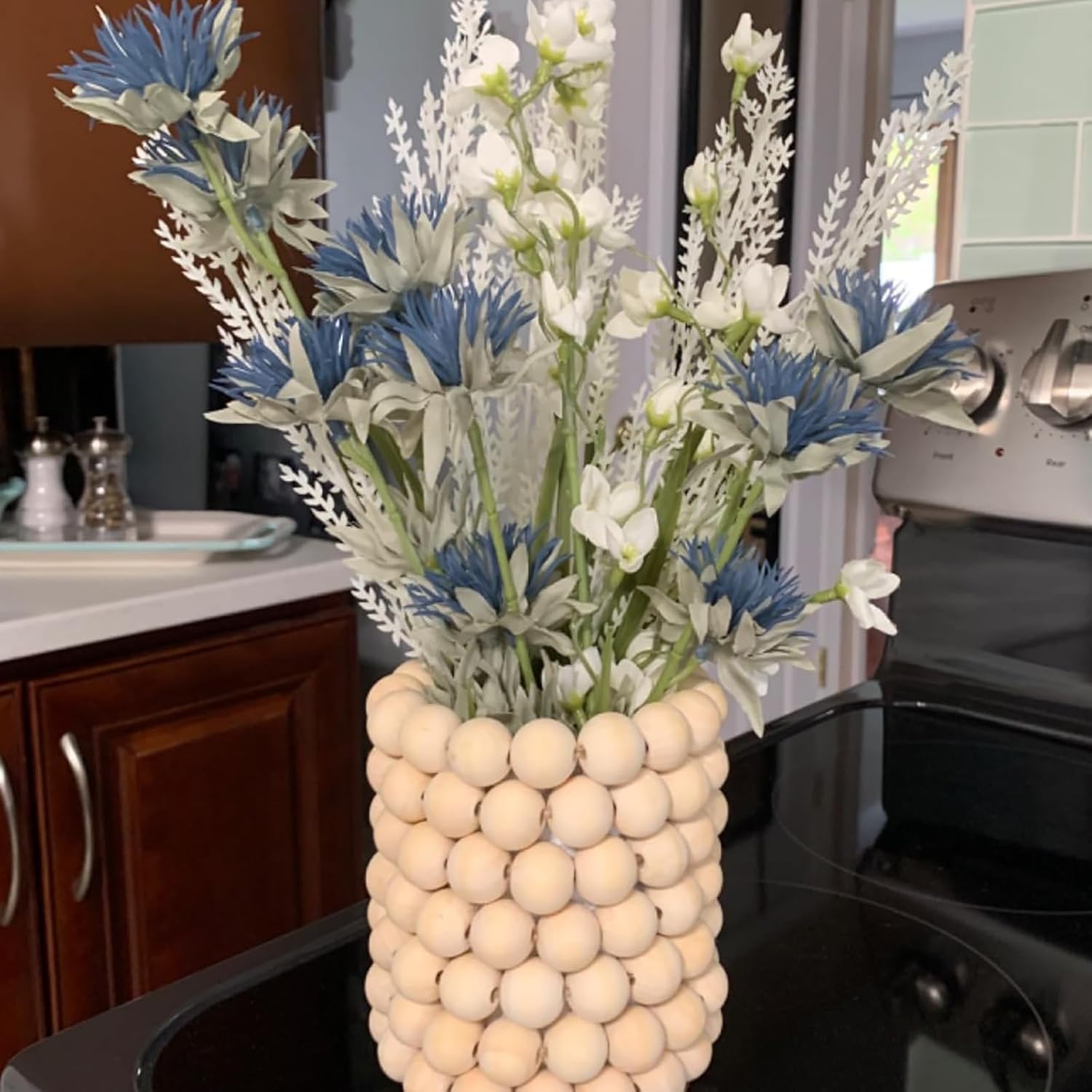 HAKZEON 25mm 300 PCS Natural Wooden Beads for Crafts, Round Spacer Unfinished Loose Wood Beads Set for Assorted Jewellery Making, Garland, Home Decoration, DIY Handmade - Image 7