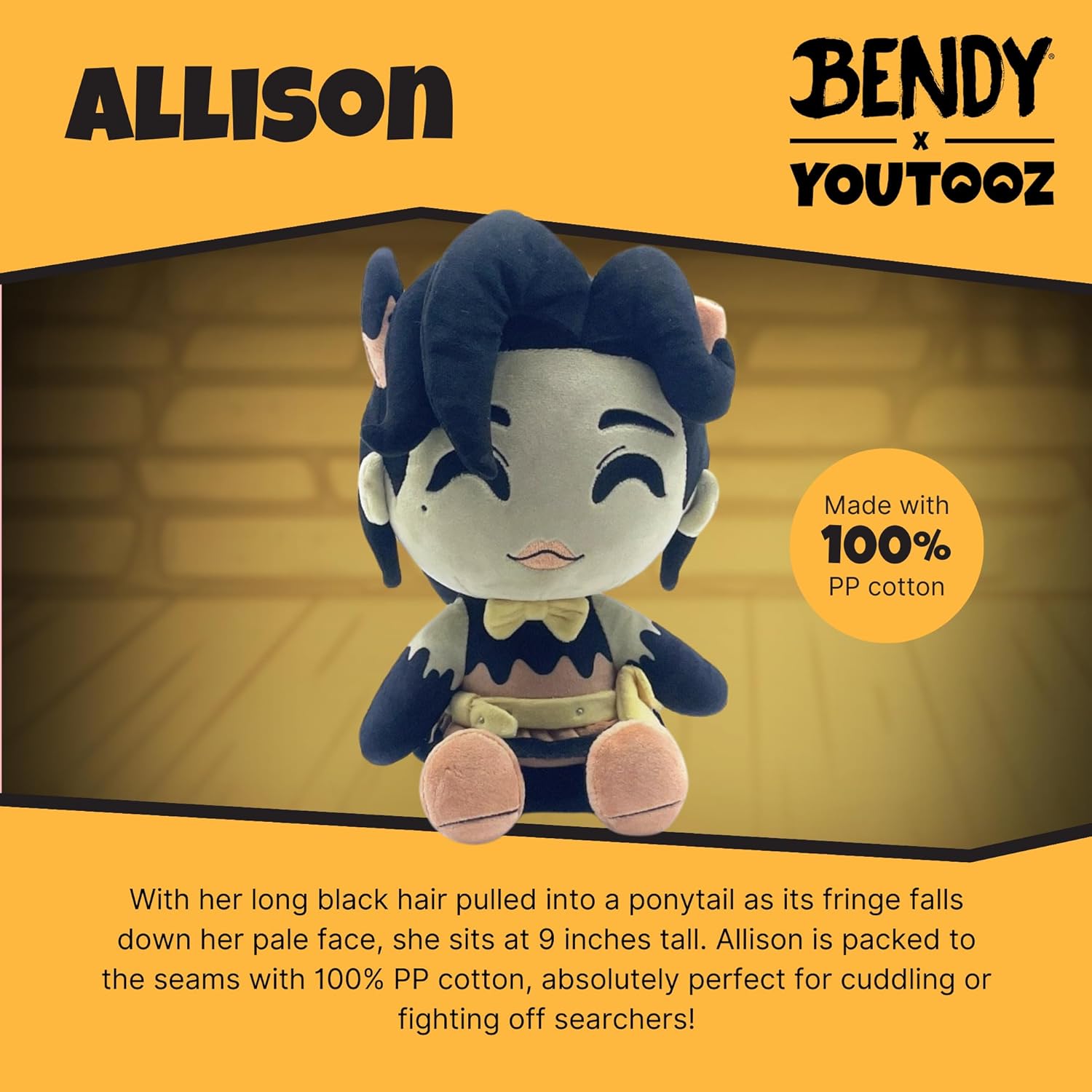 Youtooz Allison Plush 9IN, Collectible Soft Allison Plushie From Bendy and The Dark Revival, By Youtooz Plush Collection