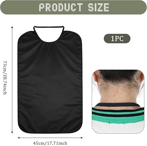 Vista 2 de TIESOME 1 babero para adultos, babero elástico de doble capa para adultos de 28 x 17 pulgadas, reutilizable, impermeable, lavable, babero