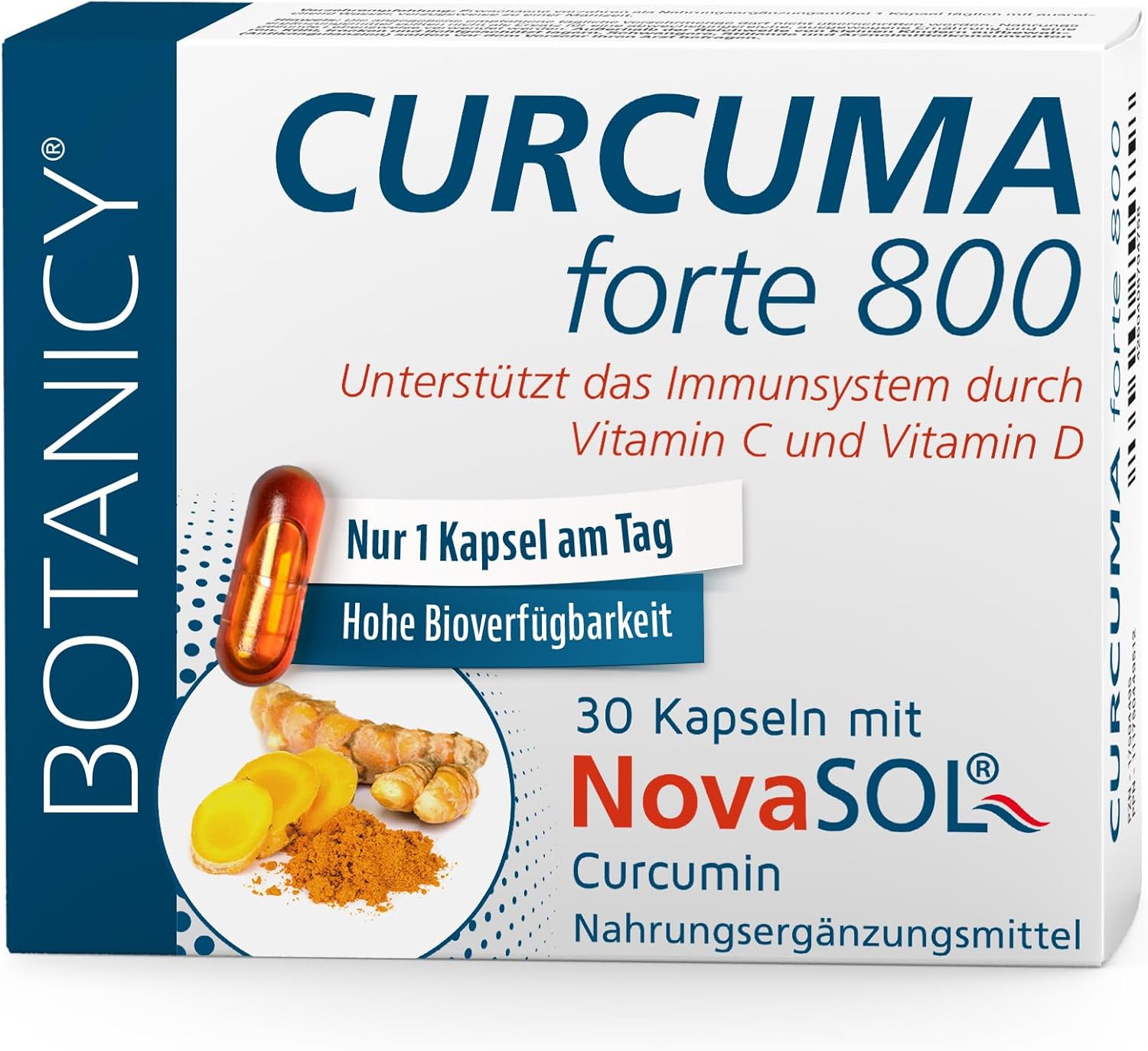 Curcuma Forte with liquid micellcurcumin without piperin, probably the