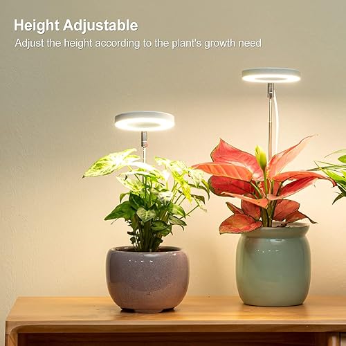 Miniatura 5 de LORDEM Luz de Cultivo, Luz LED de Espectro Completo para Plantas de Interior, Lámpara de Crecimiento de Altura Ajustable con Temporizador Automático