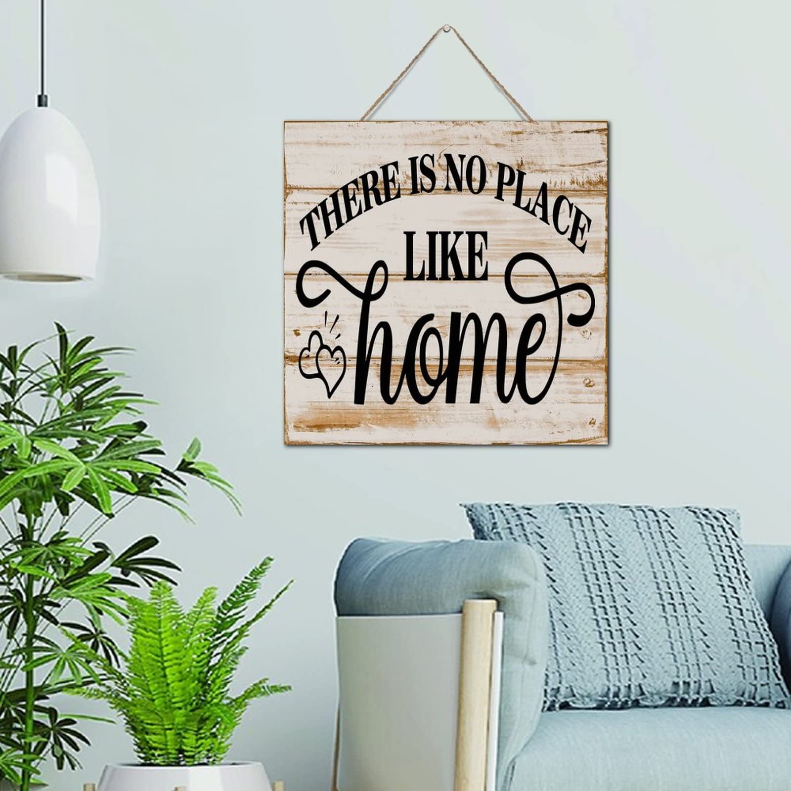 Plaque de bois There Is No Place Like Home cadeau crémaillère idée