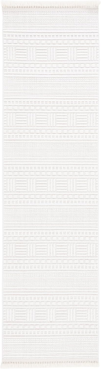 SAFAVIEH Camden Collection Runner Rug - 8' Runner, Ivory, Modern Design, Stain Resistant, Ideal for High Traffic Areas in Hallway, Bathroom & Kitchen (CAD652A-28)
