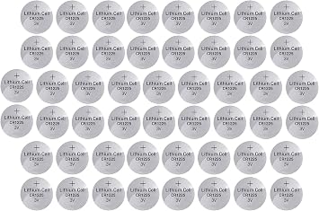 BlueDot Trading CR1225 Coin Button Cell Battery 3V Lithium-Metal for Thermometers, Watches, Key Fobs, Laser Pointers, Medical Devices, Calculators, and More, 50-Pack