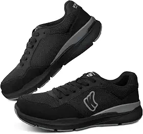 Tênis masculino de caminhada para fascite plantar, suporte de arco com sola de borracha antiderrapante, sapatos ortopédicos casuais confortáveis com bico largo