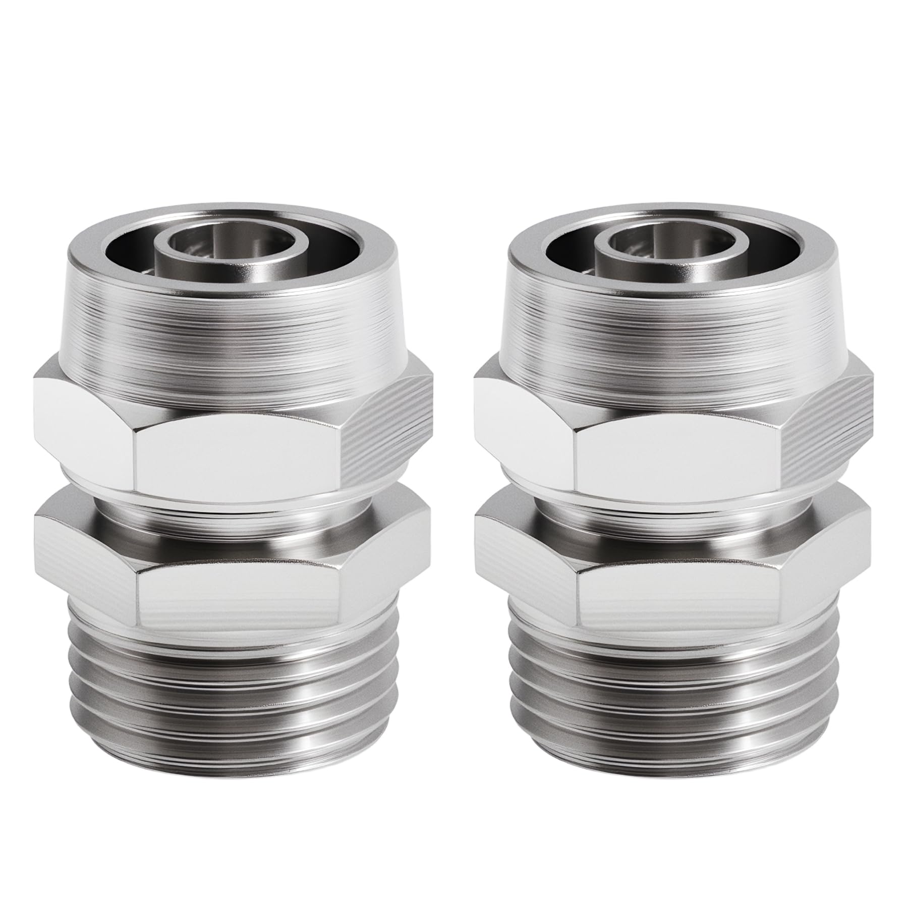 2PCS 16mm(5/8") Tube OD x 3/8" PT Male Trachea Quick Screw Connector,Nickel-Plated Copper Compression Tube Fitting，Pneumatic Fittings(PC16-03)