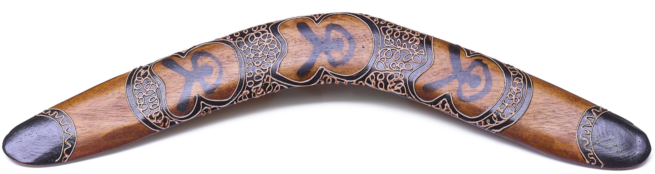 Boomerang de madera, 40 cm, canguro, pintado a mano, decorativo y funcional, adecuado para actividades al aire libre — view 16
