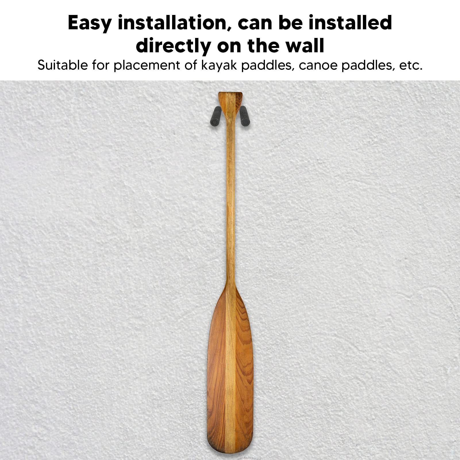 Kajak-Paddelständer, Eisen, Gummi, stabile Konstruktion, Kajak-Paddelhalter, Wandmontage, einfache Installation, Kanu-Paddelständer
