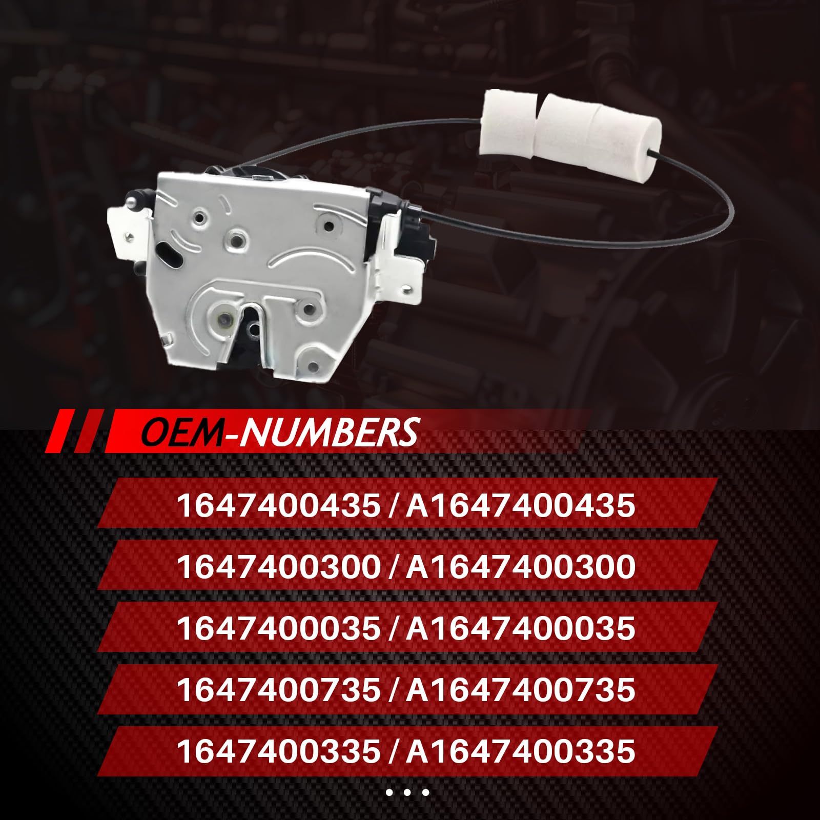 Reemplazo de cerradura del portón trasero para GL/M/R-Klasse X164 W164 X164 W251 GL320 GL350 ML420 ML450 R550 R63 AMG Accesorios de auto Parte # 1647400300 1647400735 1647400035