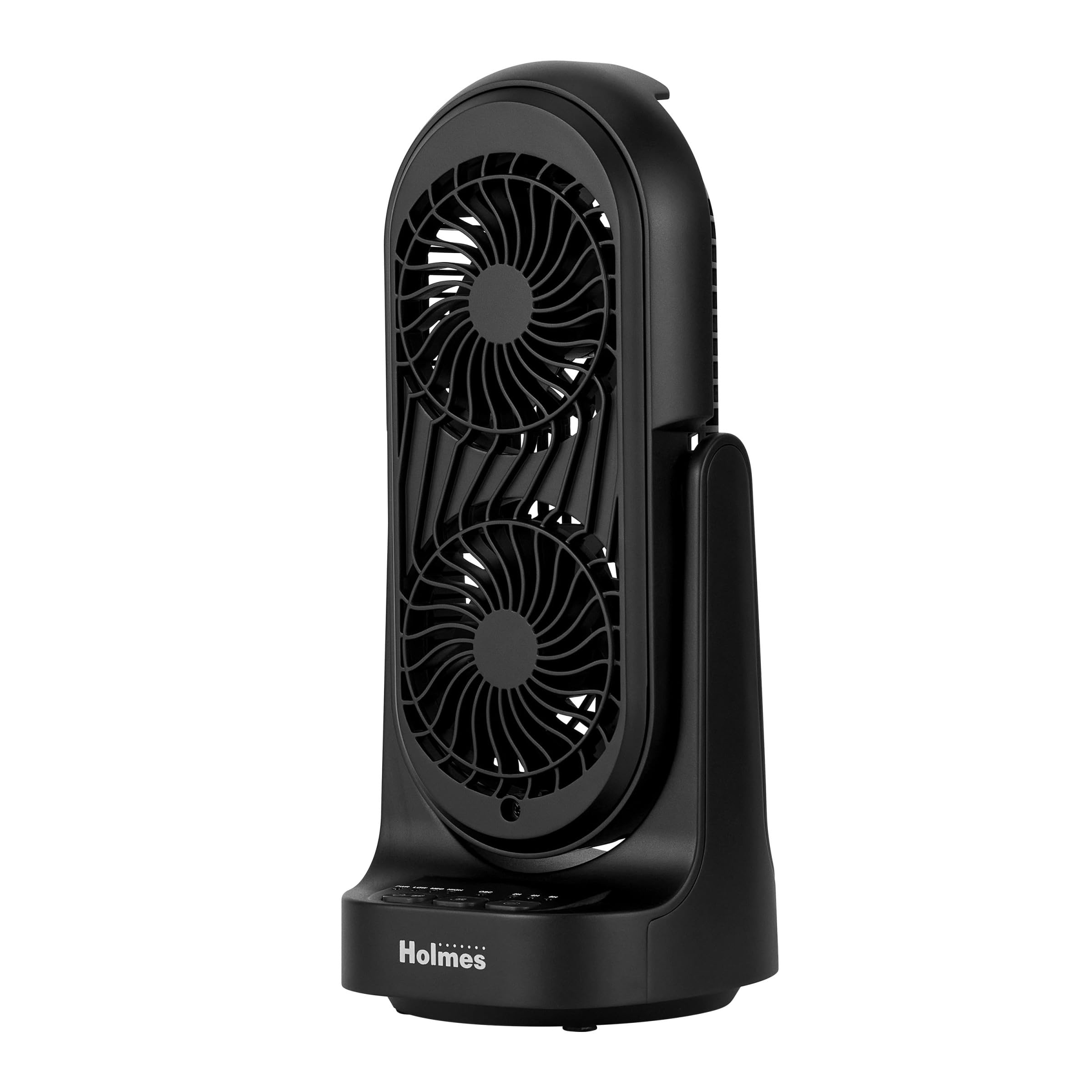 Holmes DuoBreeze Dual Blade 13” Desk Fan – Clean Breeze Technology