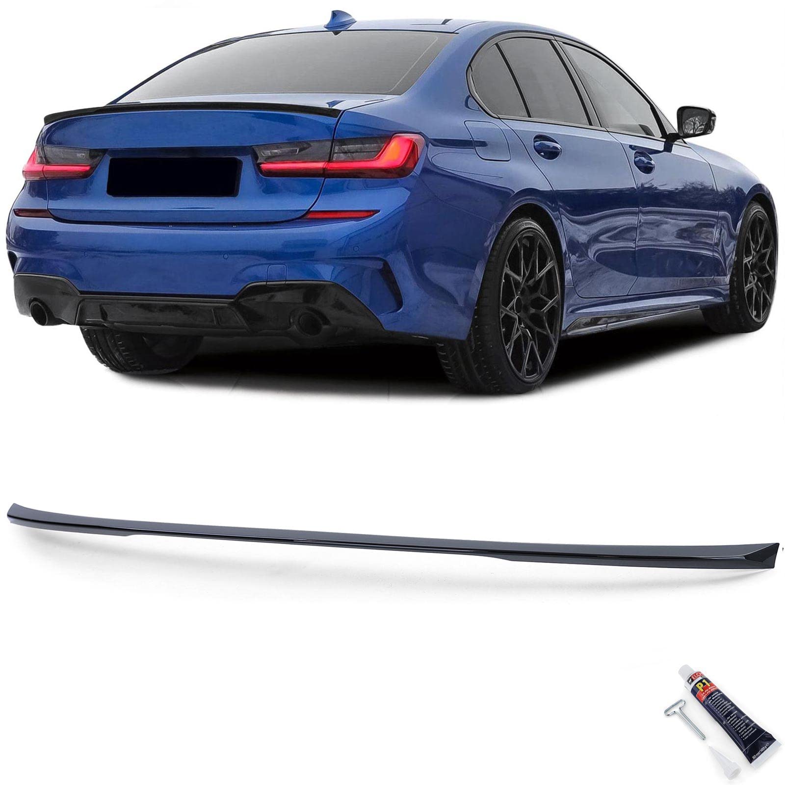 Heckspoiler Lippe Performance Schwarz Glanz mit ABE für 3er BMW G20 2019-2022