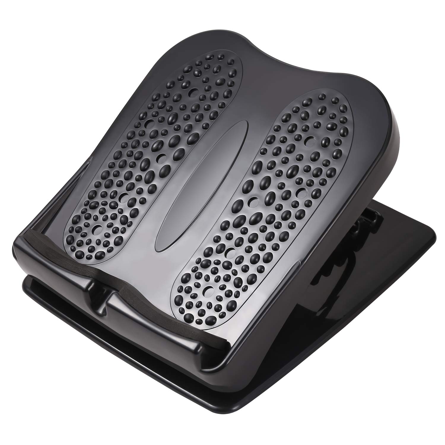 Foot Rest Under Desk | Foot Stool for Work at Office and Home(Footrest For Desk), Ergonomic Design, Height Adjustable, Non-Slip, Effectively Relieve Fatigue and Pressure, Black, Female 11.5L*13H