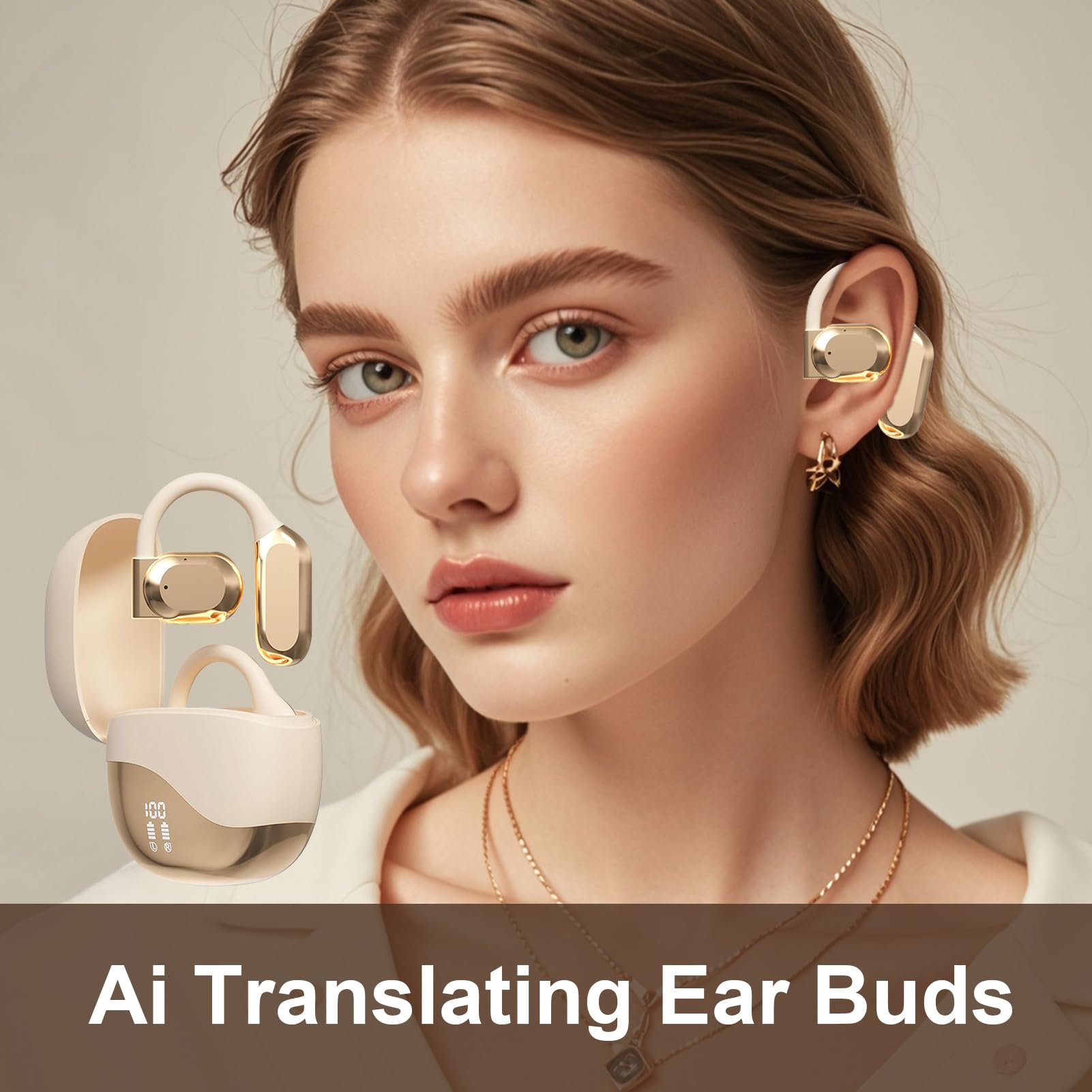 Ai Translating Écouteurs 144 langues Traduction vocale en temps réel