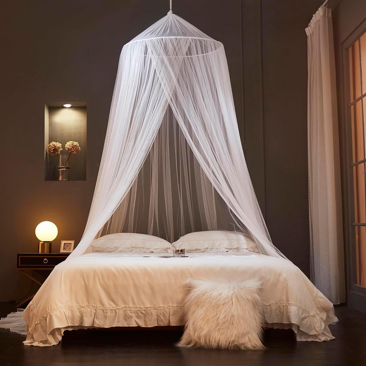 Zanzariera Letto, 60×250×1100cm Cupola Zanzariera, Zanzariera Letto Matrimoniale, letto queen size e letto king size per Anti Zanzara Insetti e Polvere,Facile e Veloce da installare