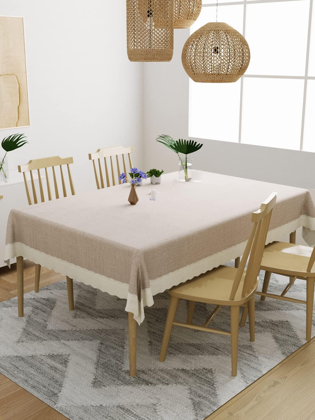 Buy CASA-NEST Rectangular Thick 4 to 6 Seater Waterproof 3D Dining ...