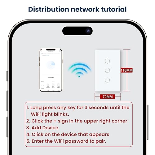 Miniatura 9 de Zigbee - Interruptor inteligente de 4.646 x 2.835 x 1.339 in, necesita Zigbee Hub y cable neutro, WiFi de 2.4 GHz, panel de cristal con interruptor