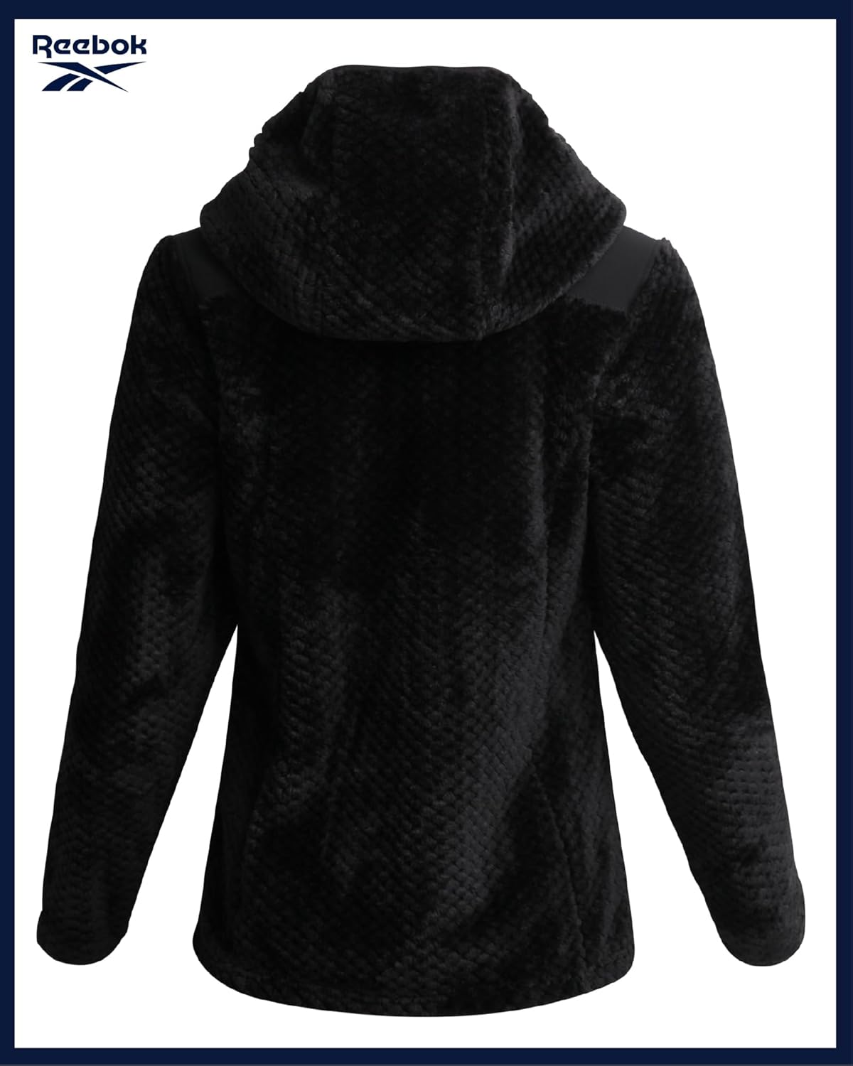 Reebok Womens Fleece Jacket - Super Soft Snow Fleece Hooded Zip Up Jacket - Cozy Softshell Outdoor Winter Jackets for Women - Image 6