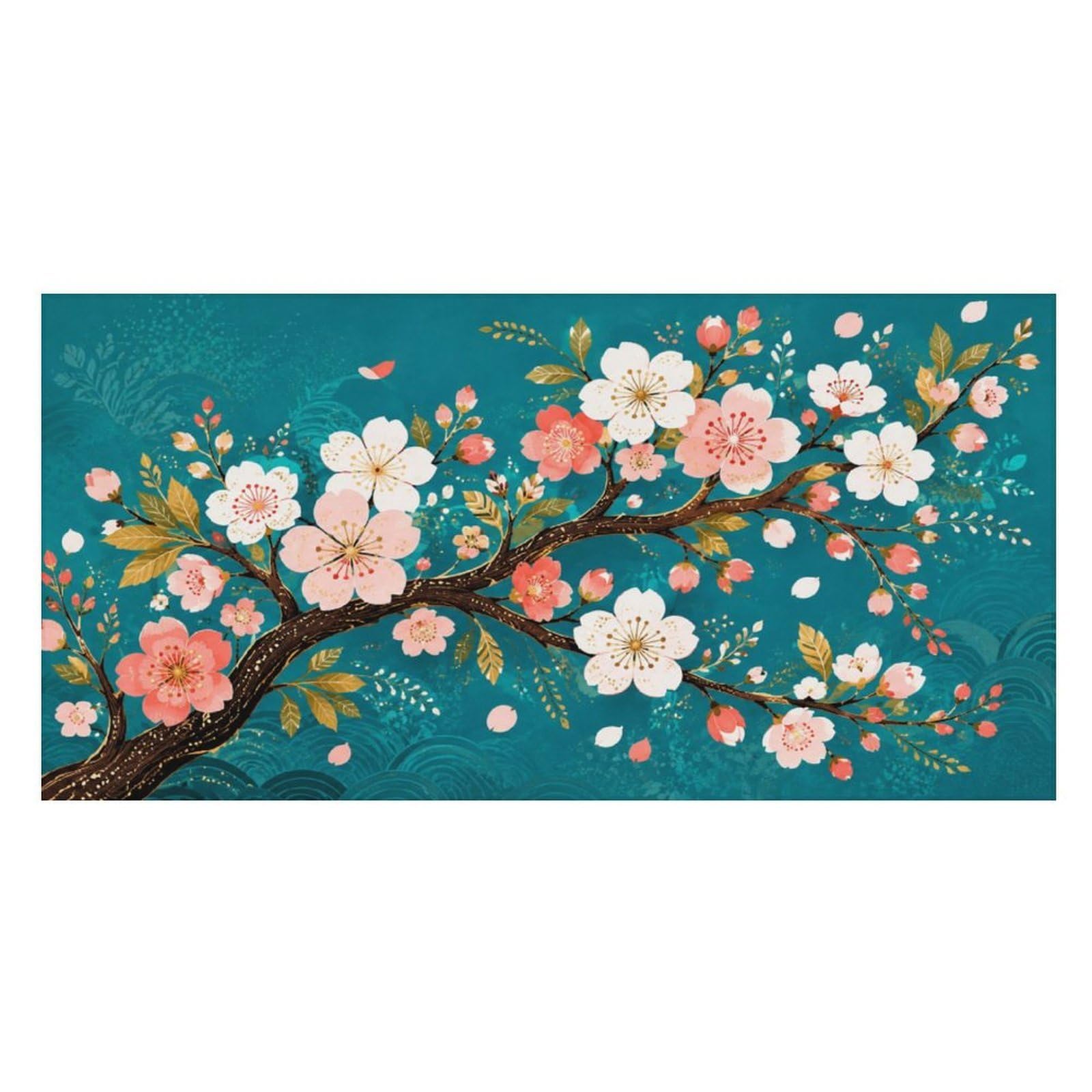 Anceky Cherry Blossom Floral Branch Oversized Beach Towel Quick Dry Sand Free Microfiber Travel Towel Lightweight Multi Purpose Beach Blanket Pool Gym Bath Towel 63x31 in