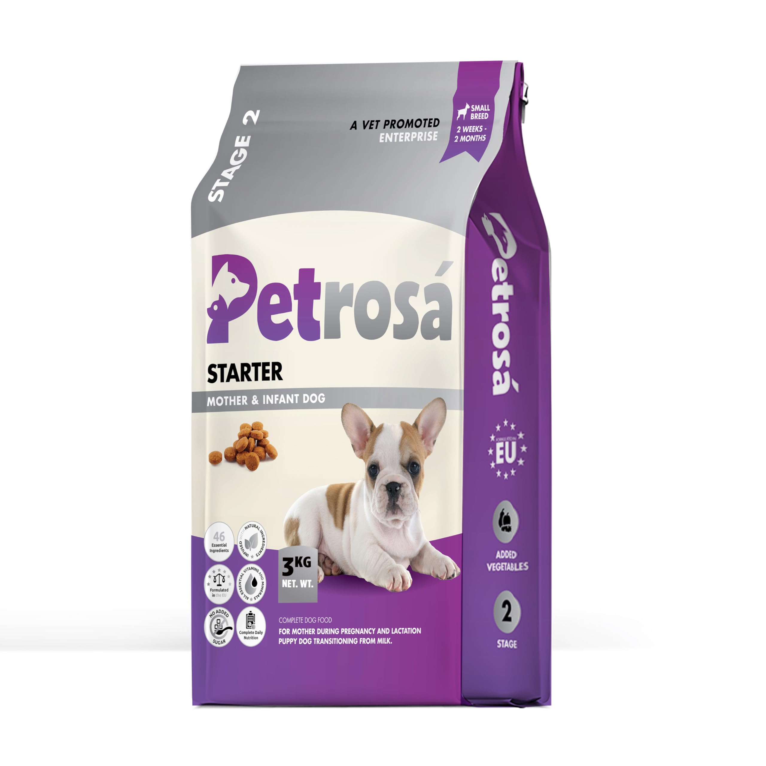 Small Breed Starter Dog Food for Mother & Puppy (2 Weeks to 2 Months), 3 Kg, 32% Protein, DHA & Prebiotics – Complete Early Life Nutrition-image-30