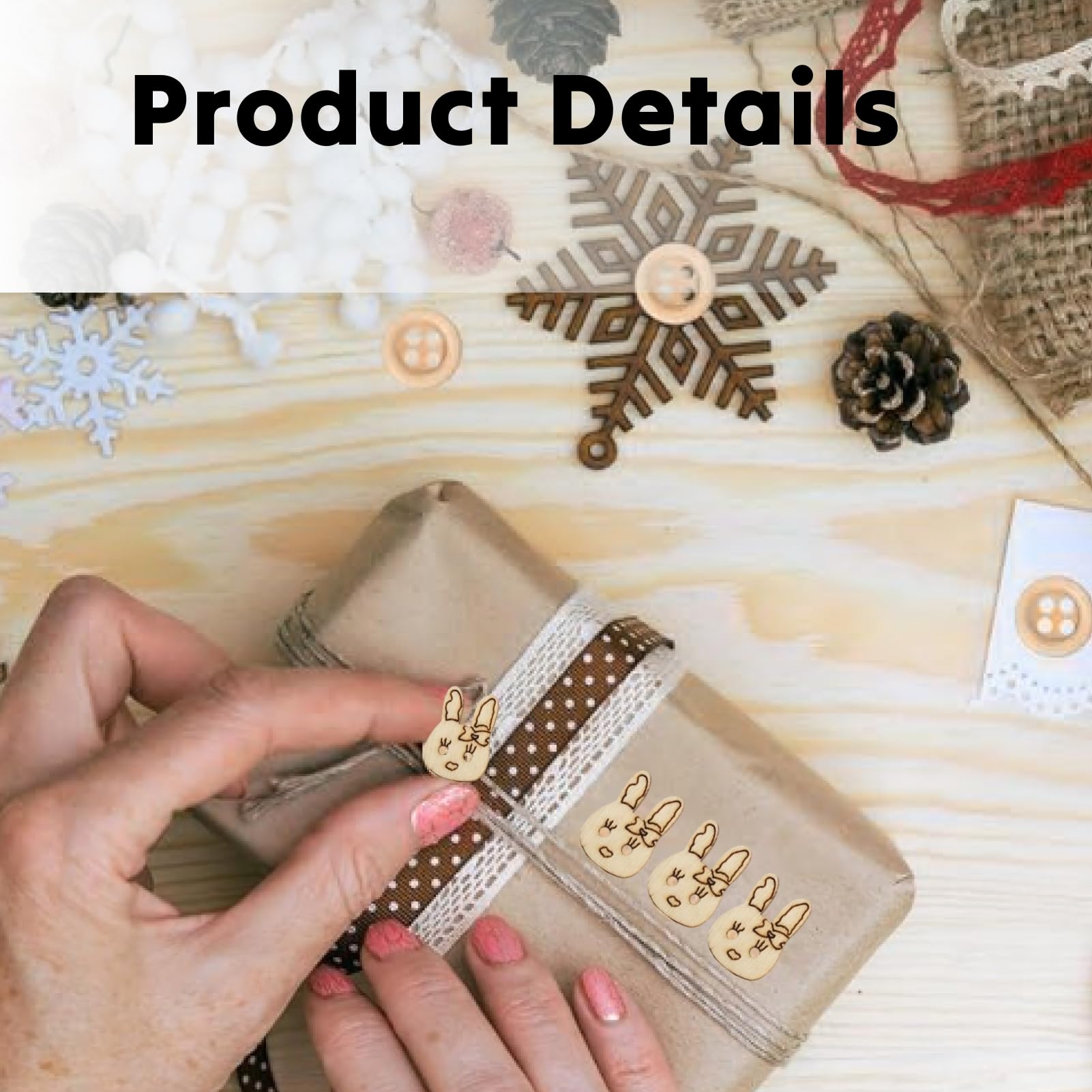 100 Pièces Bouton Bois Animaux Assortis Forme Boutons En Bois Avec Deux