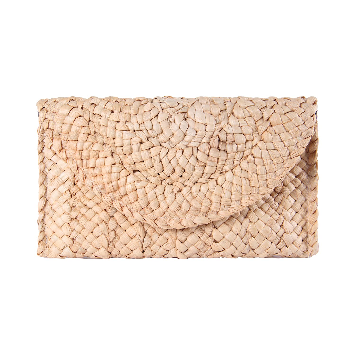 EVEOUT Stroh Clutch Damen Boho-Stil Umhängetasche in Teigtas