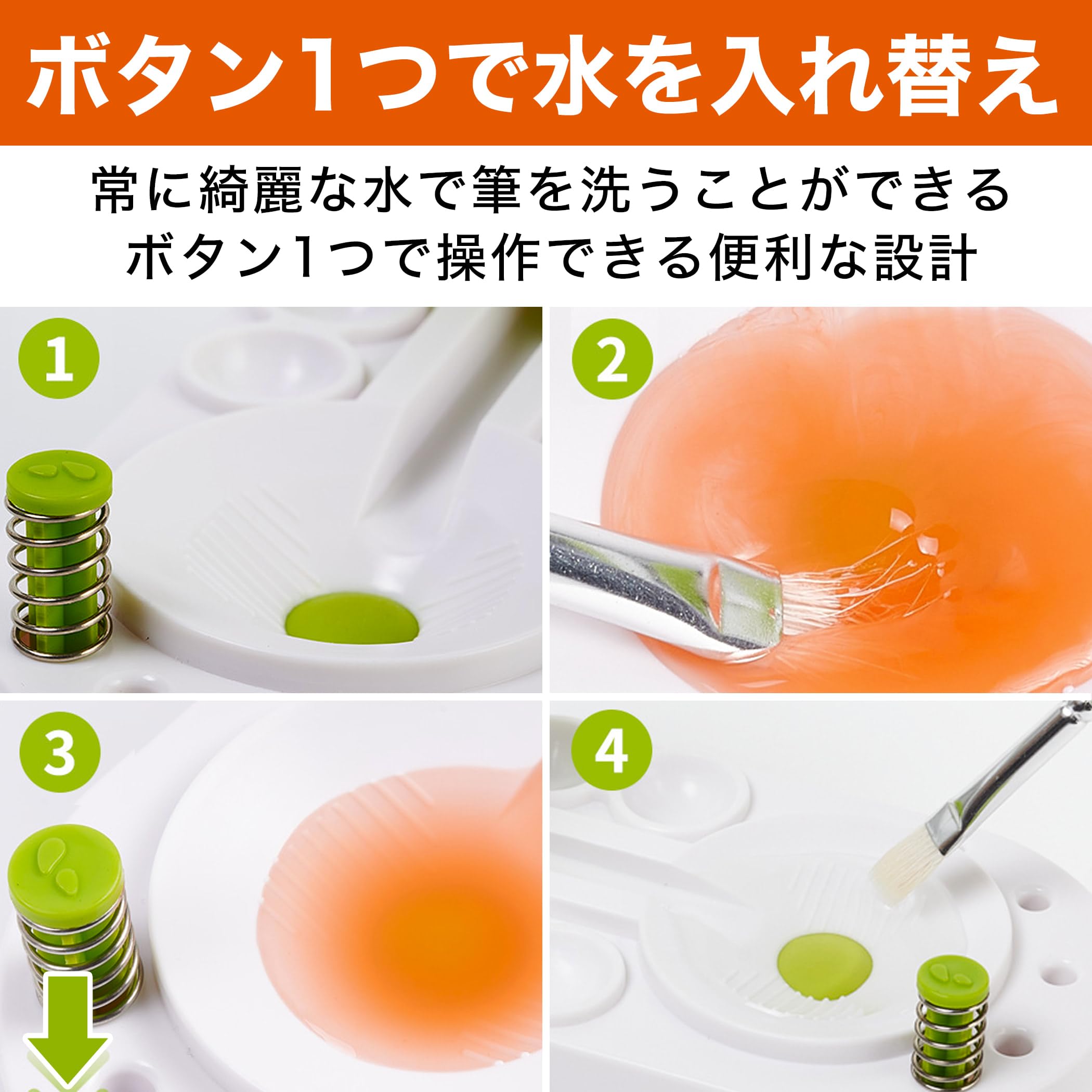 Amazon.co.jp: HAMILO 筆洗いバケツ 水の入れ替え機能付き パレット