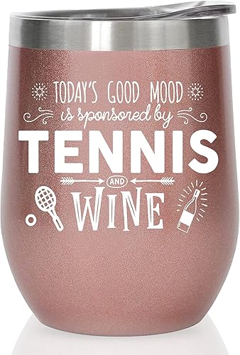 Regalos de tenis para hombres y mujeres, regalos para un amante del tenis, accesorios de tenis, decoraciones de fiesta de tenis, vaso temático de