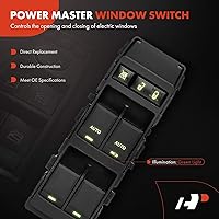 Vista 3 de A-Premium Master - Interruptor de ventana eléctrico compatible con vehículos Chrysler, Dodge y Jeep, 200, 300, Aspen, Sebring, Avenger, Durango