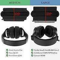 Vista 6 de Geekria Funda de Diadema Mediana de Velour con Velcro + Juego de Protector de Almohadilla, No Se Necesitan Herramientas, Compatible con Auriculares