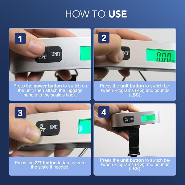 LUGG Digital Luggage Scale (50kg/110lbs Capacity), Portable Suitcase Weighing Scales, LCD Display, kg/lbs Conversion & Auto Shut-Off, Overweight Indicator, Battery Included, Lightweight Travel Scales - 3