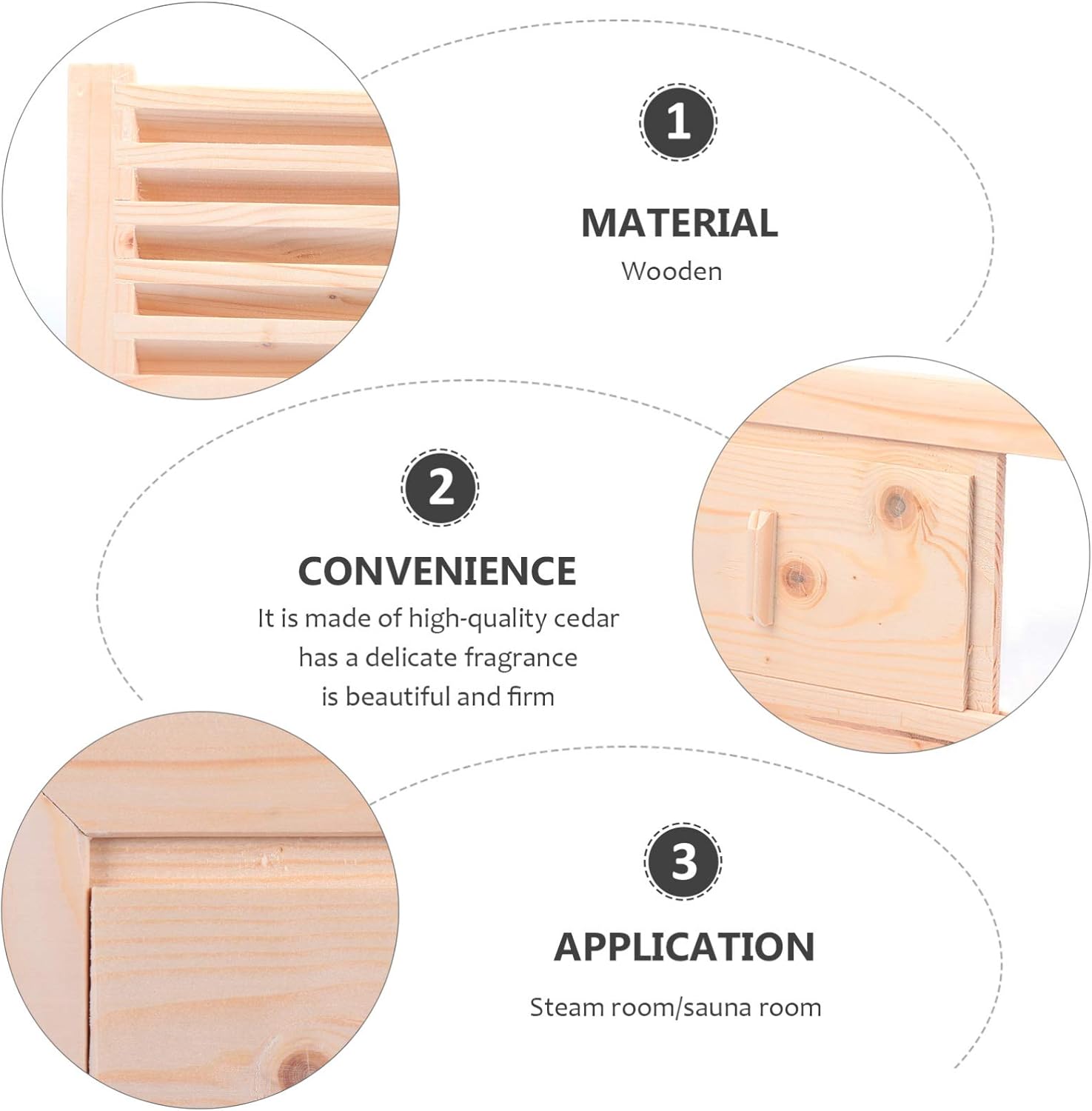 Cabilock Wooden Sauna Air Vent Panel 13.4X4.9 Inch Louver Ventilation Cover for Steam Room Sauna Equipment Accessory