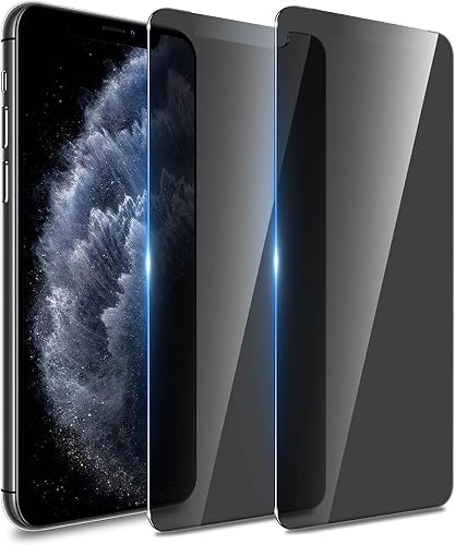 Nextway 2-Pack Privacy Screen Protector Compatible with iPhone 11 Pro Max (6.5-Inch) – Tempered Glass Anti-Spy HD Clear Full Coverage Case Friendly, Scratch Resistant Easy Installation Film