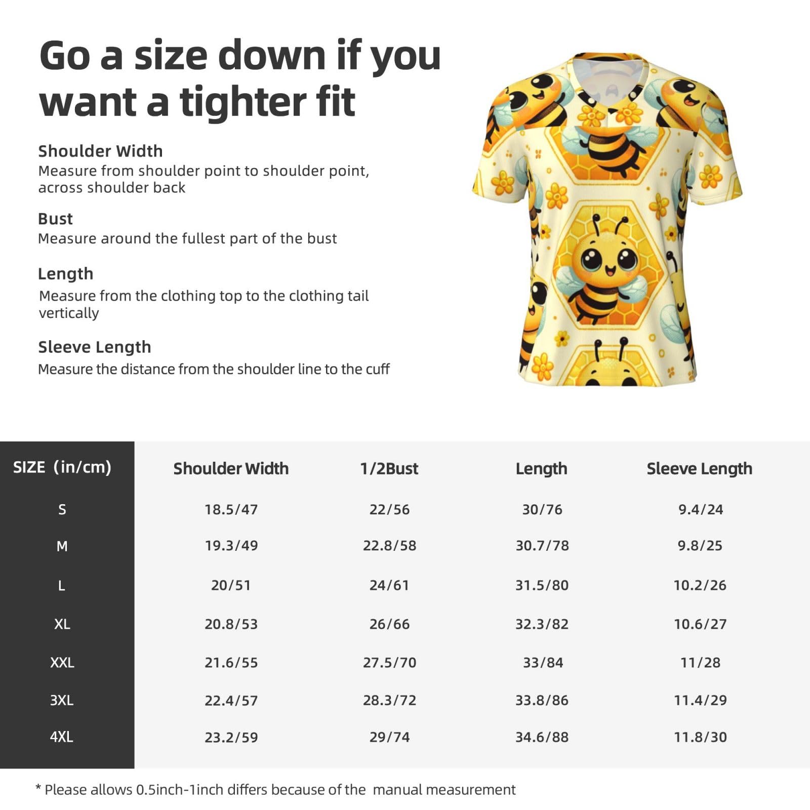 Stylish Athletic Sports Jersey Cartoon-Bee-Honeycomb Men's Rugby Jersey 4X-Large Black