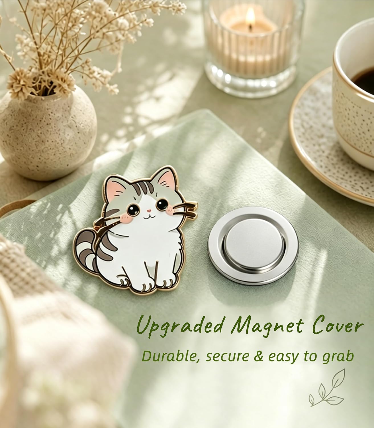 HENYANMHXH Needle Minder Magnet | Cute Magnetic Needle Holder for Cross Stitch, Embroidery & Sewing | Perfect Gift for Stitching Enthusiasts,Birthday (Kitten)