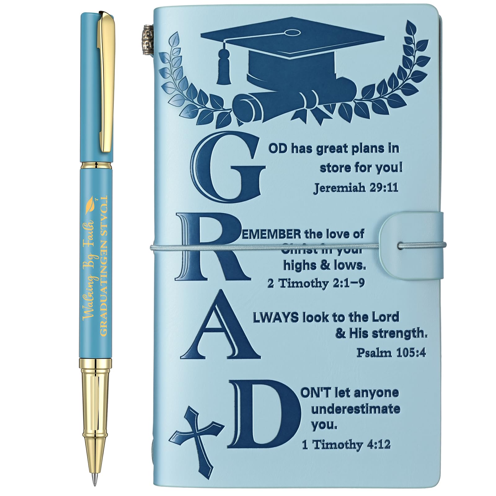 Cadeau chrétien carnet de notes inspirant et stylo pour diplômés - 8
