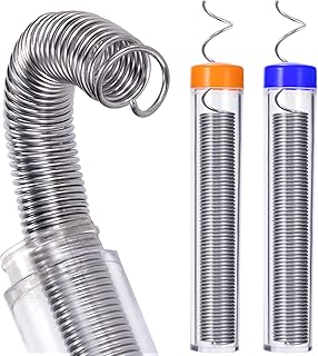 2 Pack 0.8mm Diameter Solder Wire, 60-40 Rosin Core Solder, Portable Electrical Soldering Wire for Motherboard Electrial Appliance Components Repair (Net 12g)- Orange & Blue