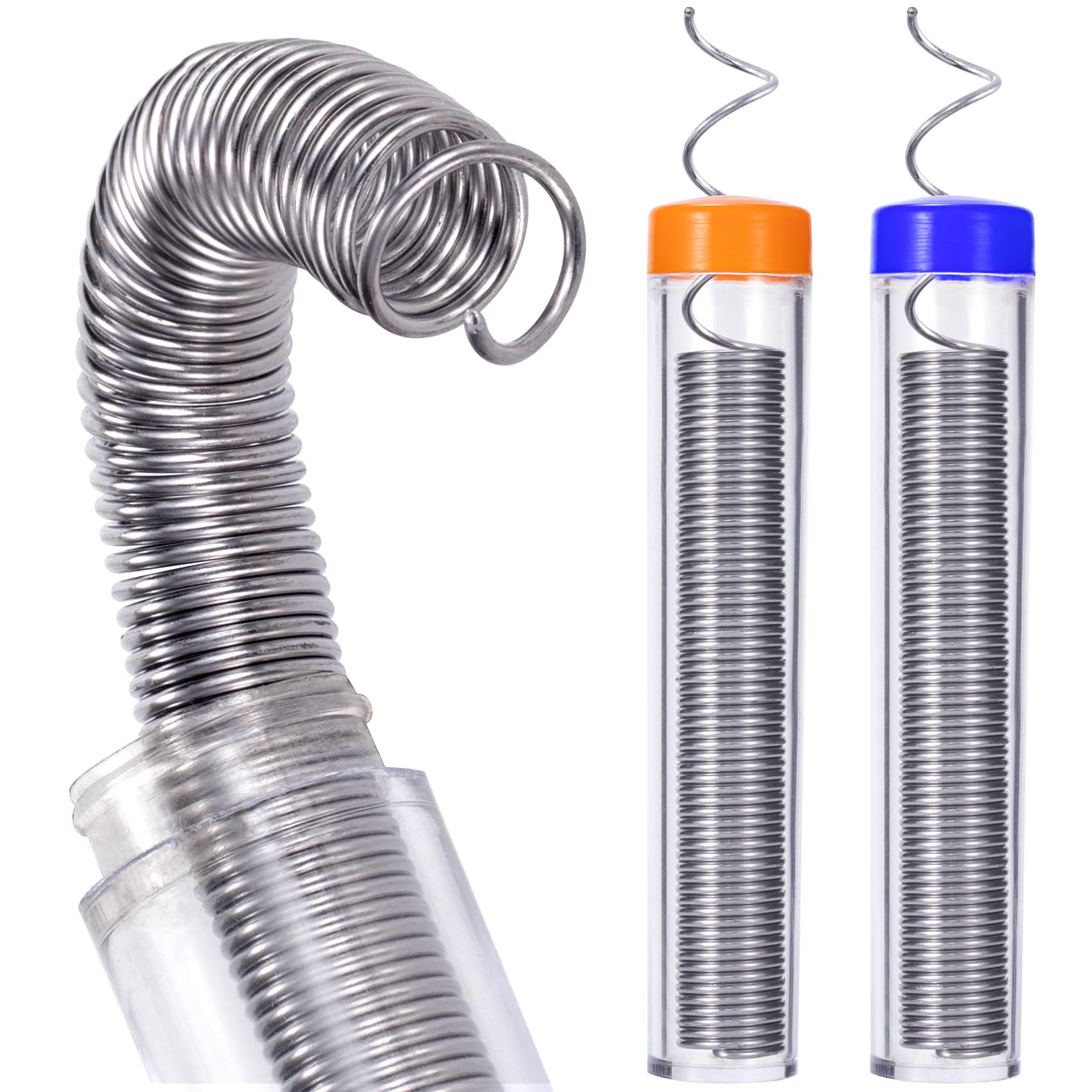 Pndeyo 2 Pack 0.8mm Diameter Solder Wire, 60-40 Rosin Core Solder, Portable Electrical Soldering Wire for Motherboard Electrial Appliance Components