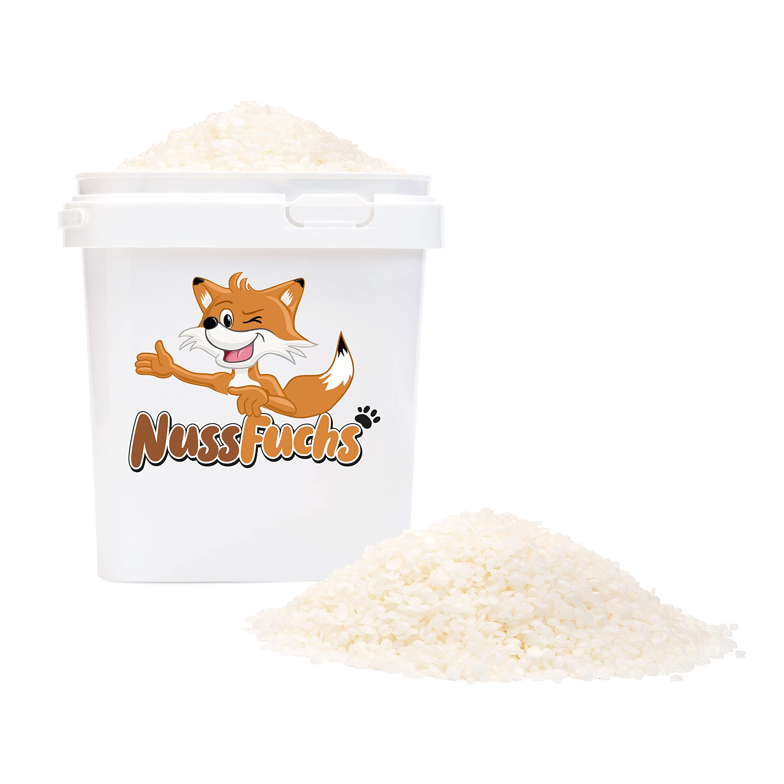 Bienenwachs Pastillen weiß 3kg im Eimer ohne künstliche Aromen NussFuchs