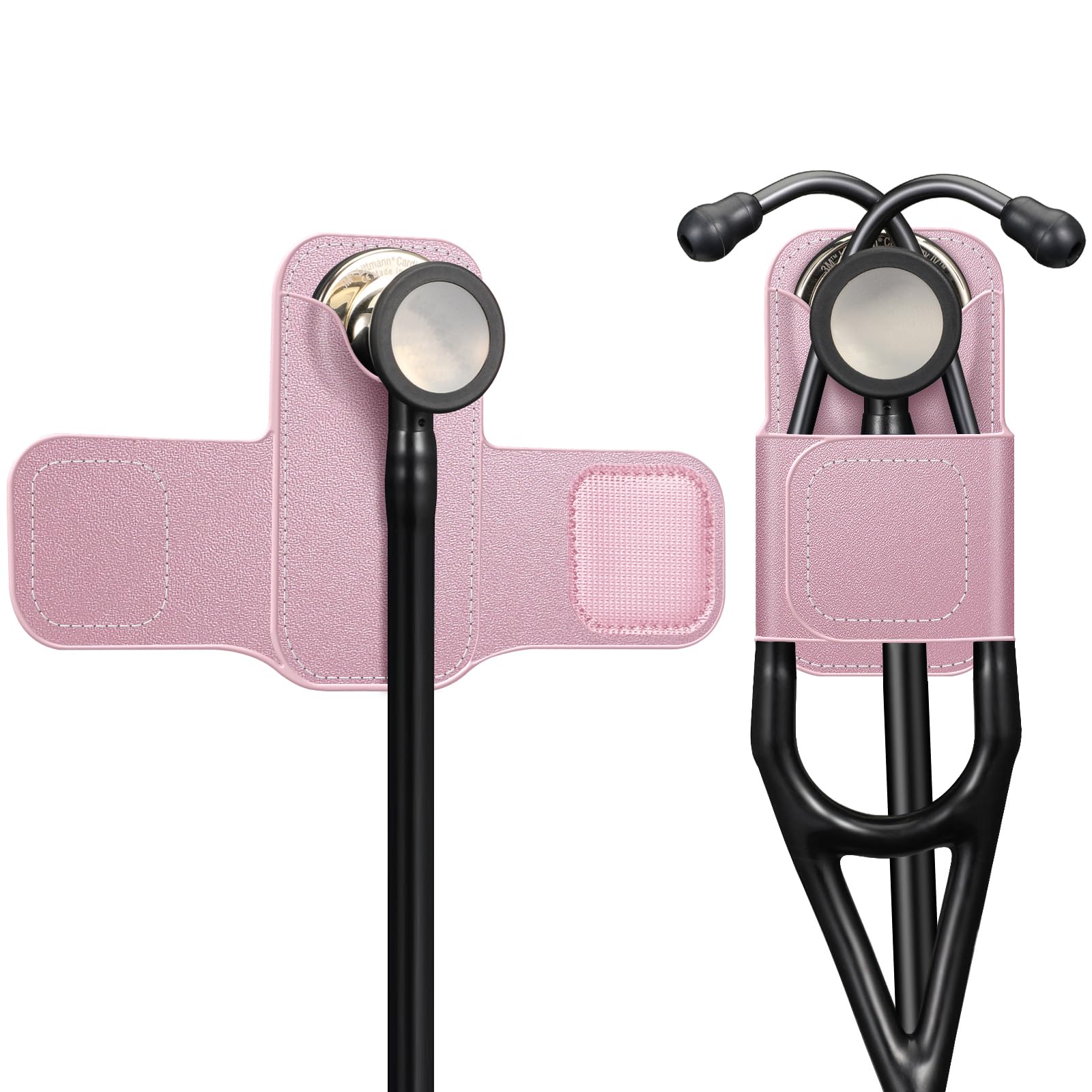 Lekki i przenośny uchwyt na stetoskop ze sztucznej skóry dla lekarzy, pielęgniarek, studentów pielęgniarstwa, 3M Littmann i większości stetoskopów, różowe złoto