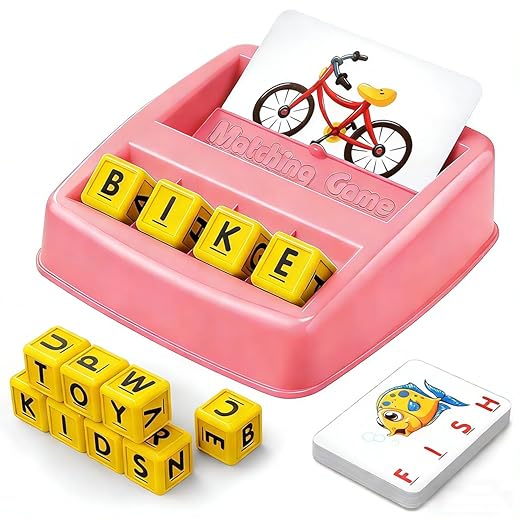 NARRIO Educational Toys for 3 4 5 Year Old Girls Gifts, Matching Letter Spelling Games ABC Learning Toys for Kids Ages 3 4 5, Christmas Birthday Gifts for 3-6 Year Old Girls Toddler Toys Age 2-4